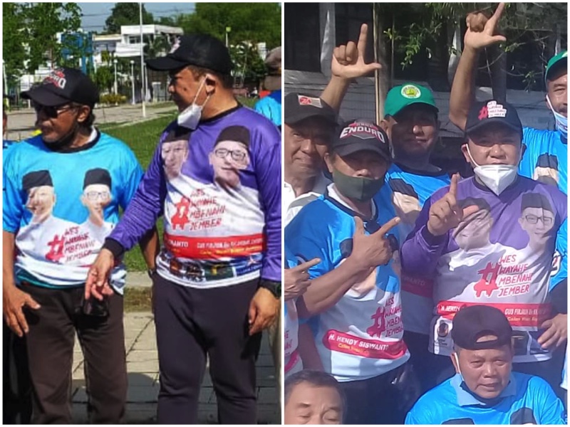 Cabup Nomor Urut 2, Haji Hendy, Jaga Kebugaran dengan Senam 2 Jari di Rambipuji